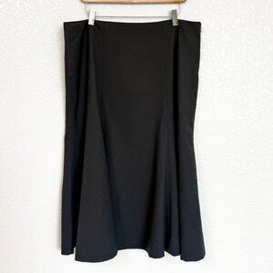 Lauren Ralph Lauren Wool Flare Skirt 16 Quiet Luxury Career Minimalist Academia